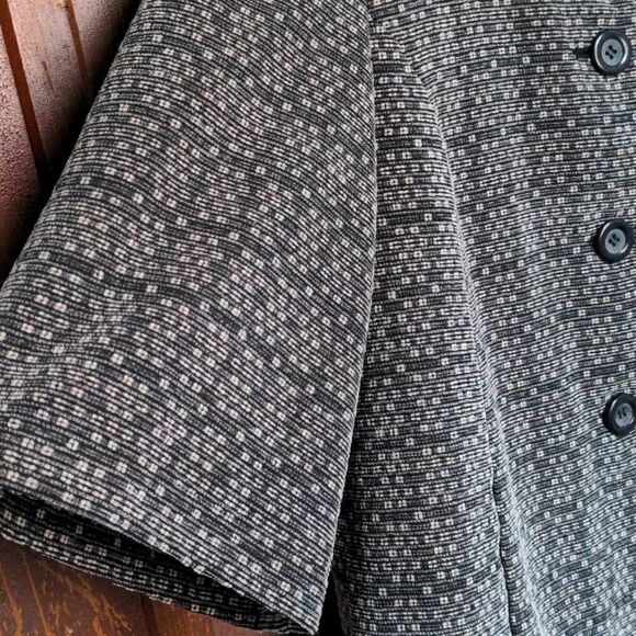Coldwater Creek Geometric Ribbed Swing Blazer Jacket 3/4 Sleeves Sz S - Picture 4 of 10